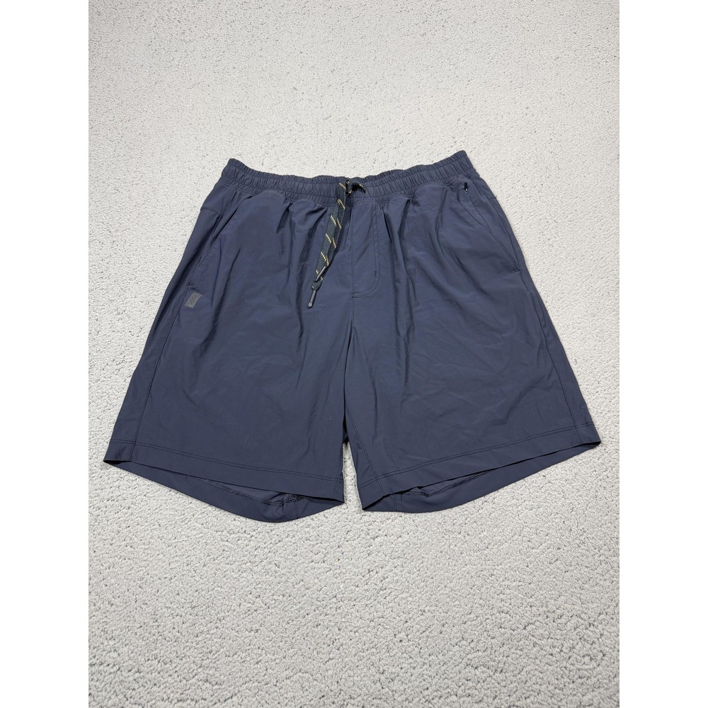 Rhone Shorts Mens Medium Blue Lined Running 7 Inseam Athletic Zip Pocket Gym